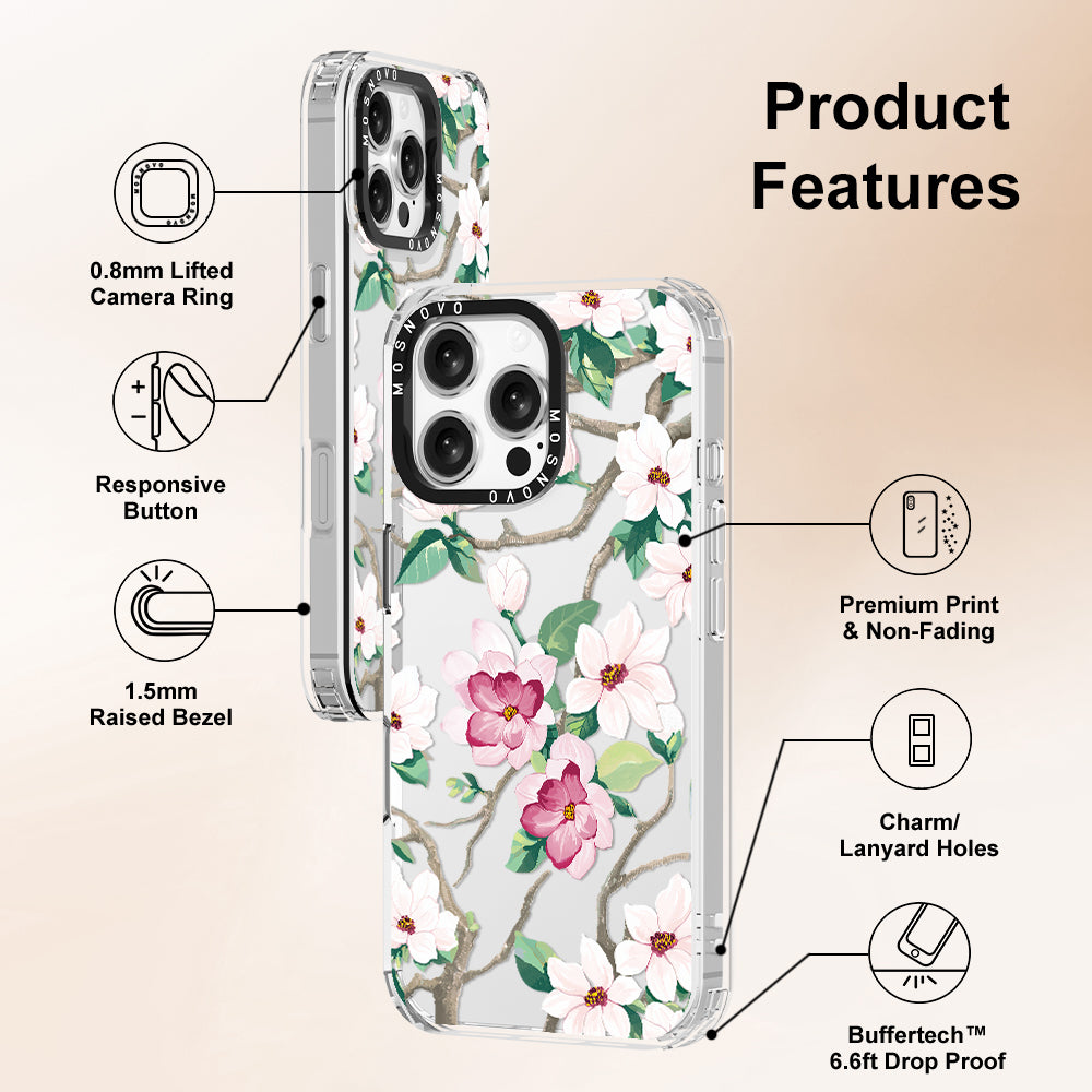 Magnolia Phone Case - iPhone 16 Pro Max Case - MOSNOVO