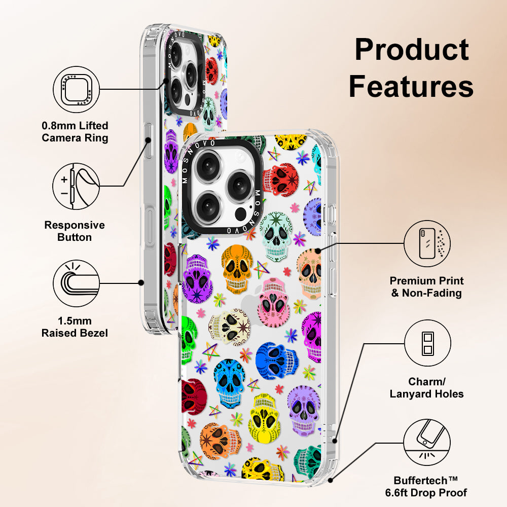 Skull Phone Case - iPhone 16 Pro Max Case - MOSNOVO