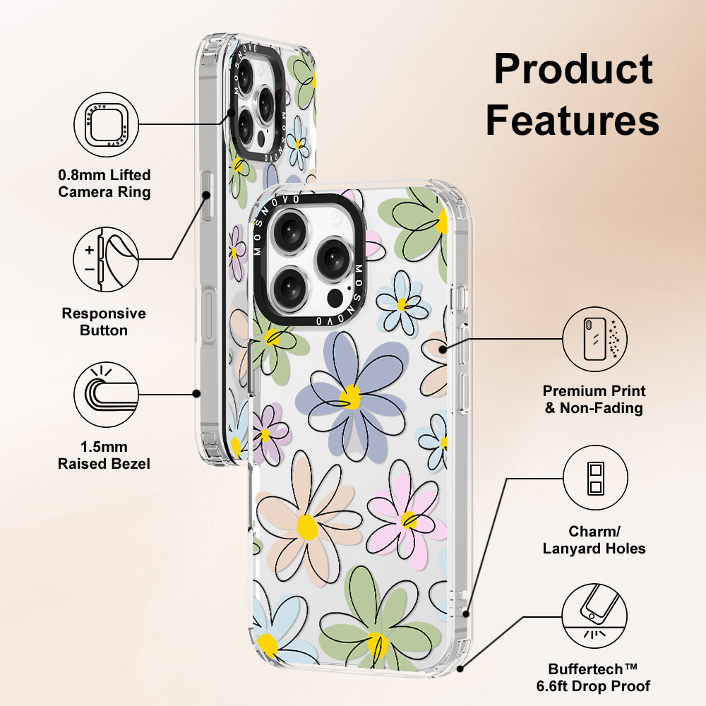 Linear Blooms Phone Case - iPhone 16 Pro Max Case