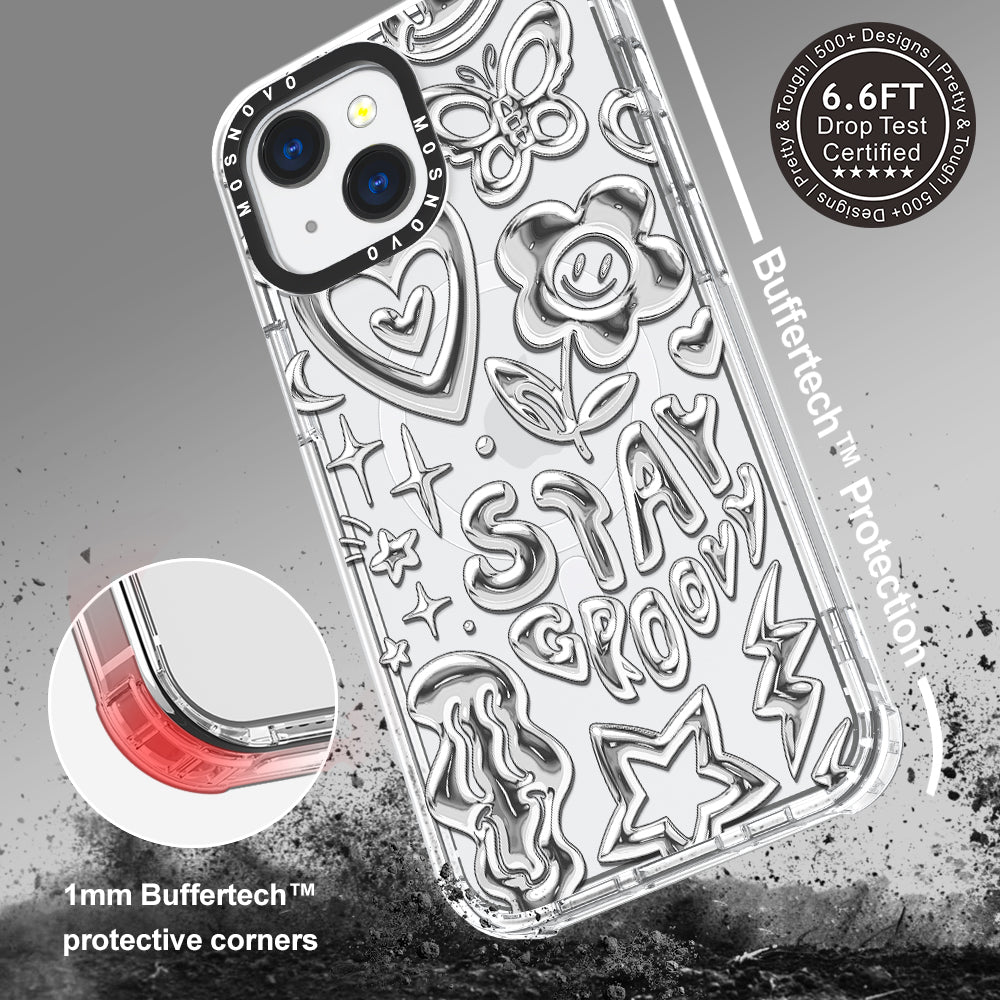 Silver Chrome Art (Flat Print) Phone Case - iPhone 13 Case