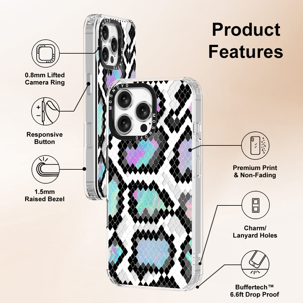 Aurora Snake Print Phone Case - iPhone 16 Pro Max Case - MOSNOVO