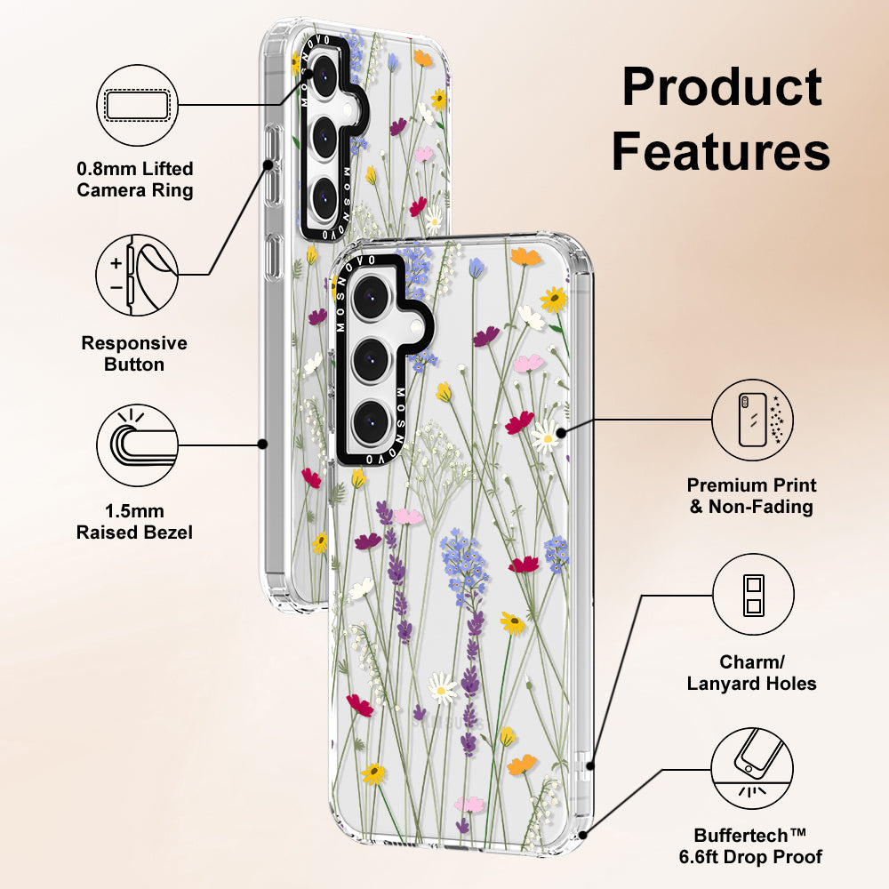 Floral Garden Lavender Daisy Flower Phone Case - Samsung Galaxy S24 FE Case - MOSNOVO