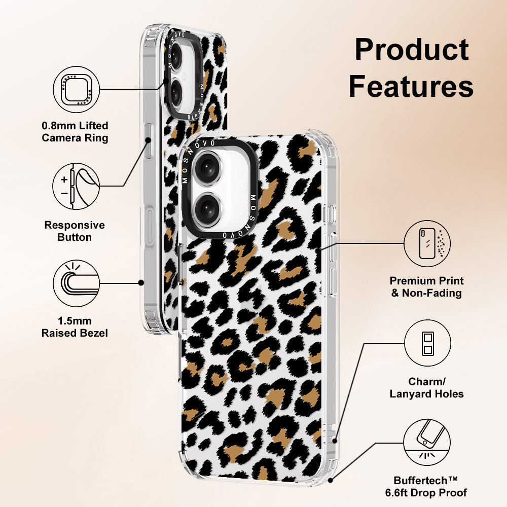 Leopard Print Phone Case - iPhone 16 Plus Case - MOSNOVO