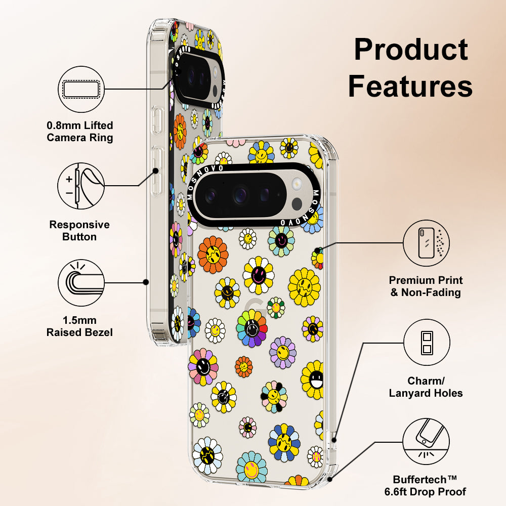 Flower Smile Face Phone Case - Google Pixel 9 Pro XL Case