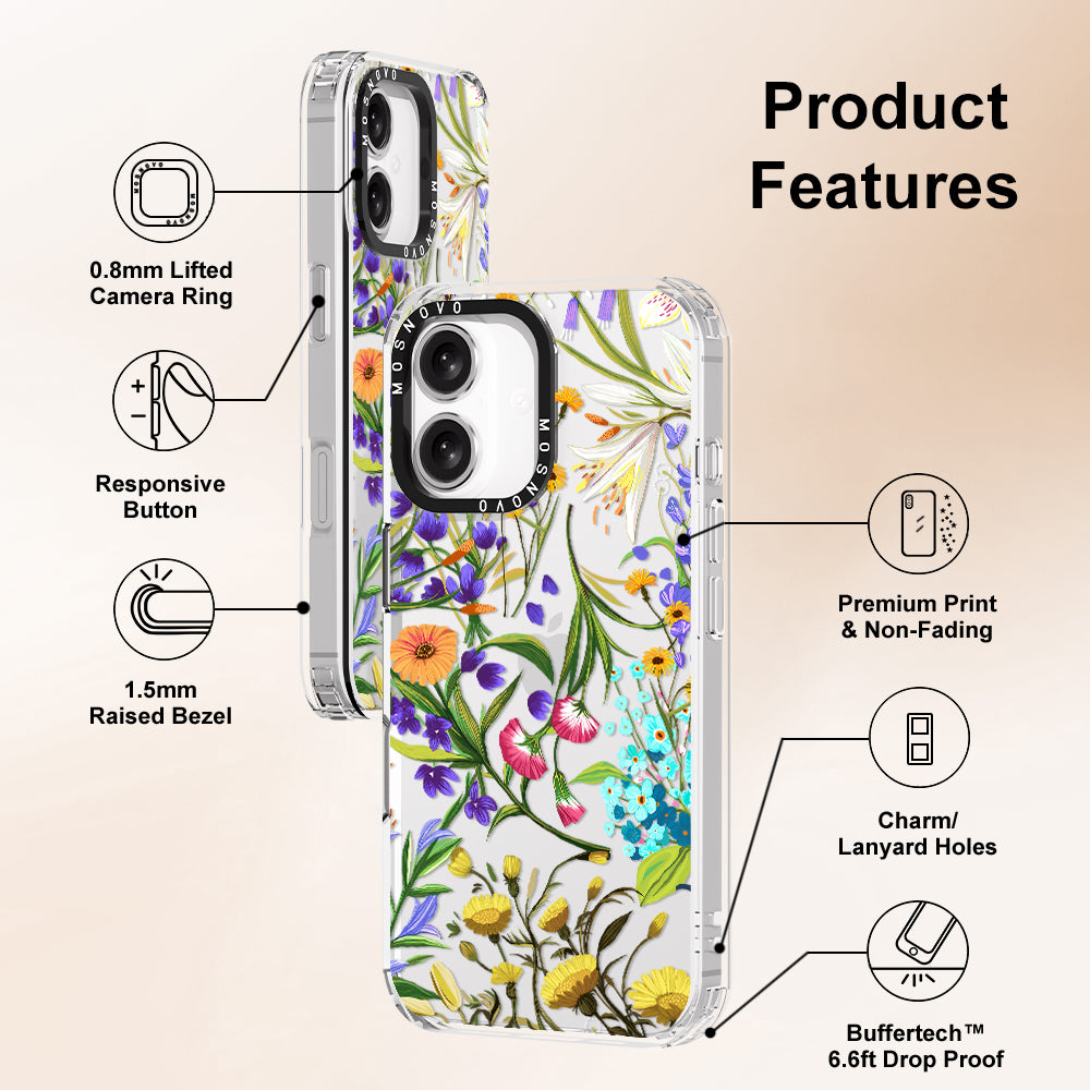 Summer Flower Holidays Phone Case - iPhone 16 Plus Case - MOSNOVO