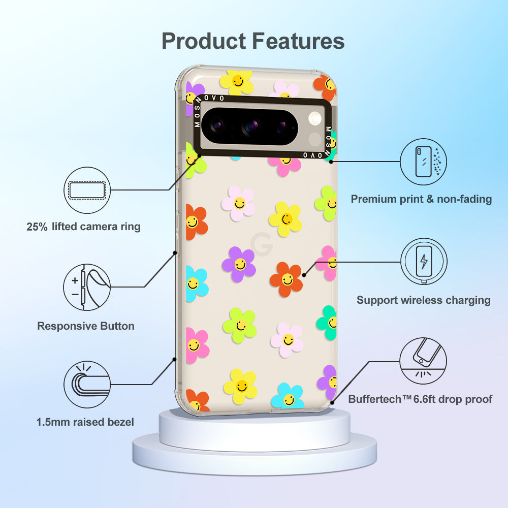 Smile Floral Phone Case - Google Pixel 8 Pro Case