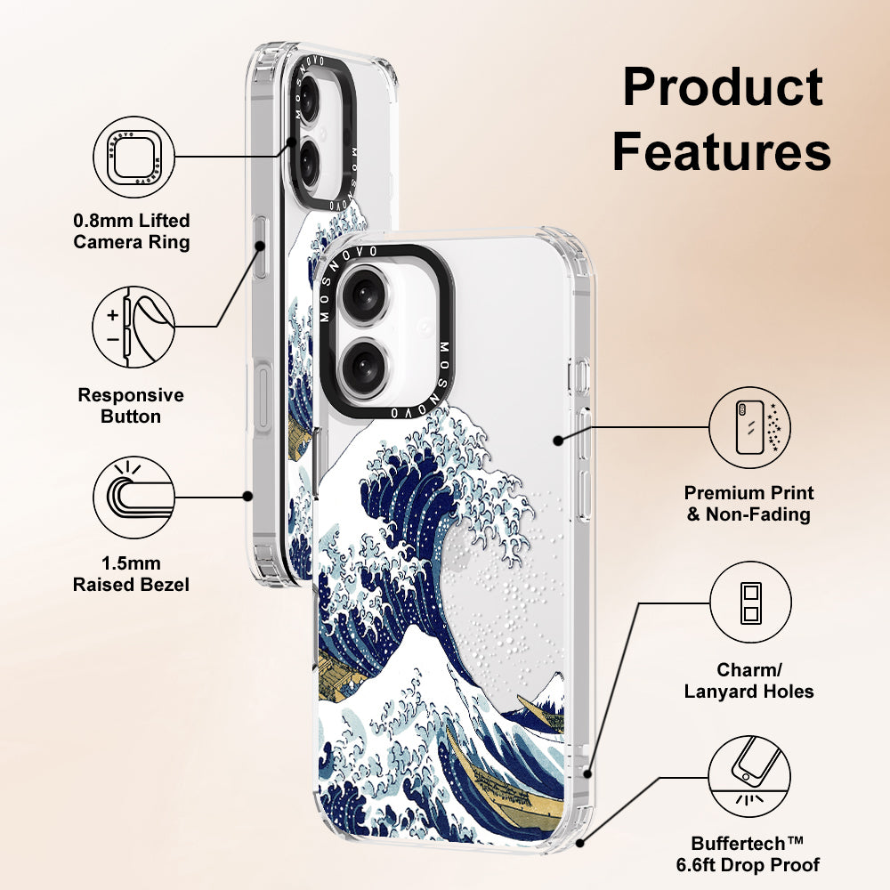 Great Wave Phone Case - iPhone 16 Case - MOSNOVO