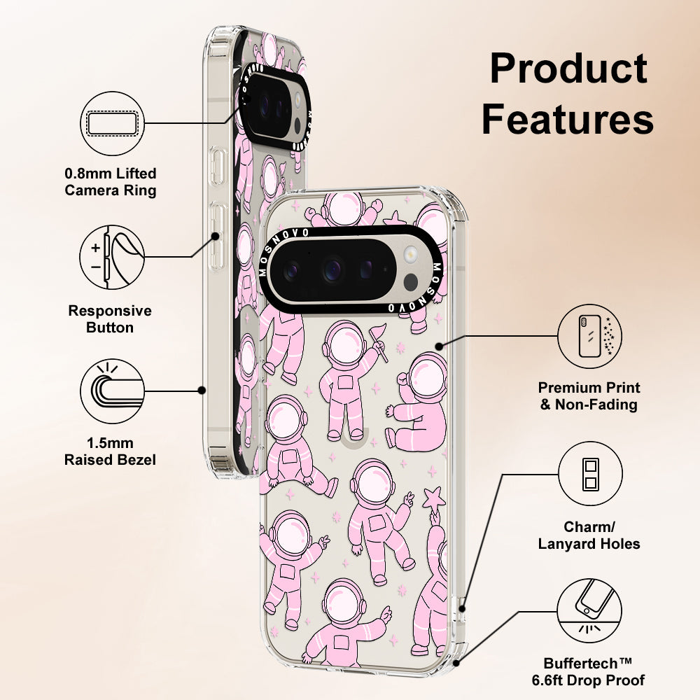 Pink Astronaut Phone Case - Google Pixel 9 Pro Case