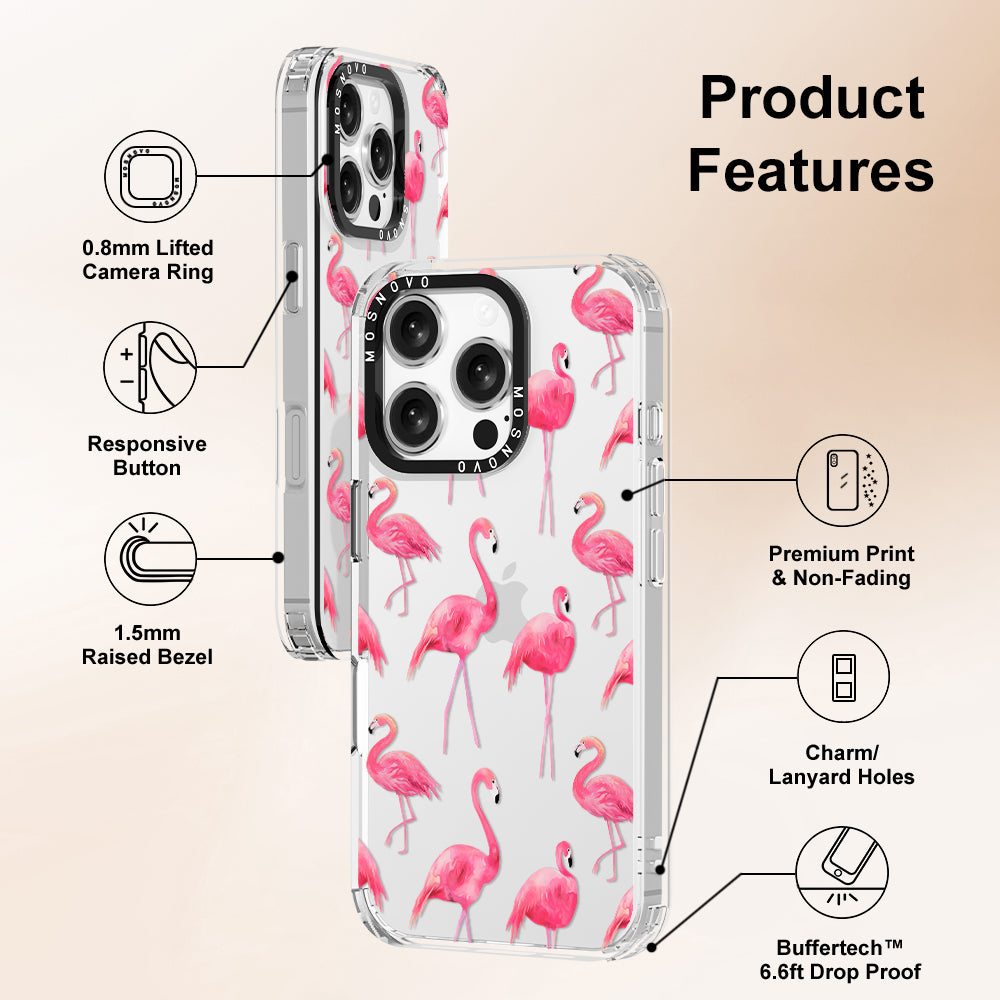 Flamingo Phone Case - iPhone 16 Pro Case - MOSNOVO