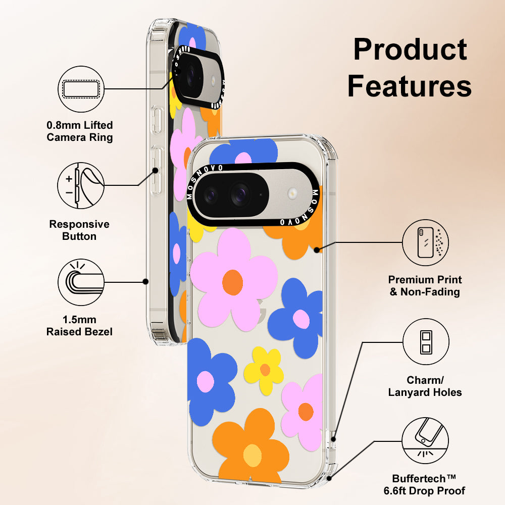 60's Groovy Flower Phone Case - Google Pixel 9 Case