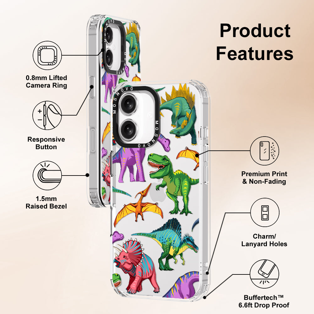 Dinosaur World Phone Case - iPhone 16 Plus Case - MOSNOVO