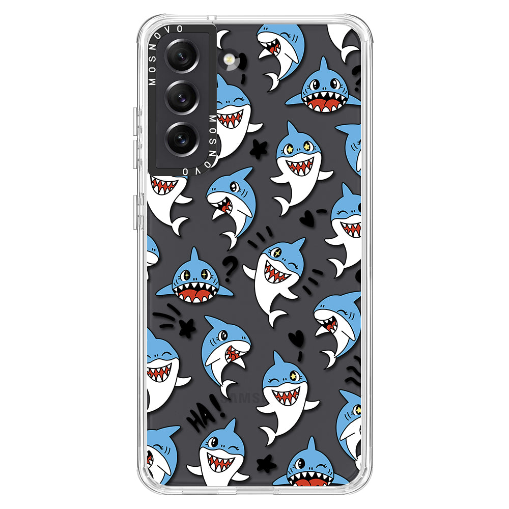 Cute Sharks Phone Case - Samsung Galaxy S21 FE Case