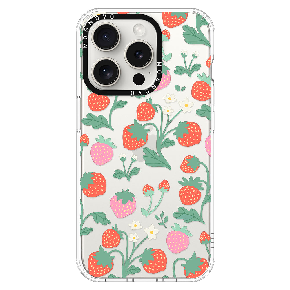 Cute Strawberry Phone Case - iPhone 16 Pro Case - MOSNOVO