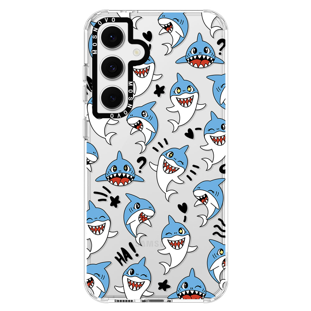 Cute Sharks Phone Case - Samsung Galaxy S24 FE Case