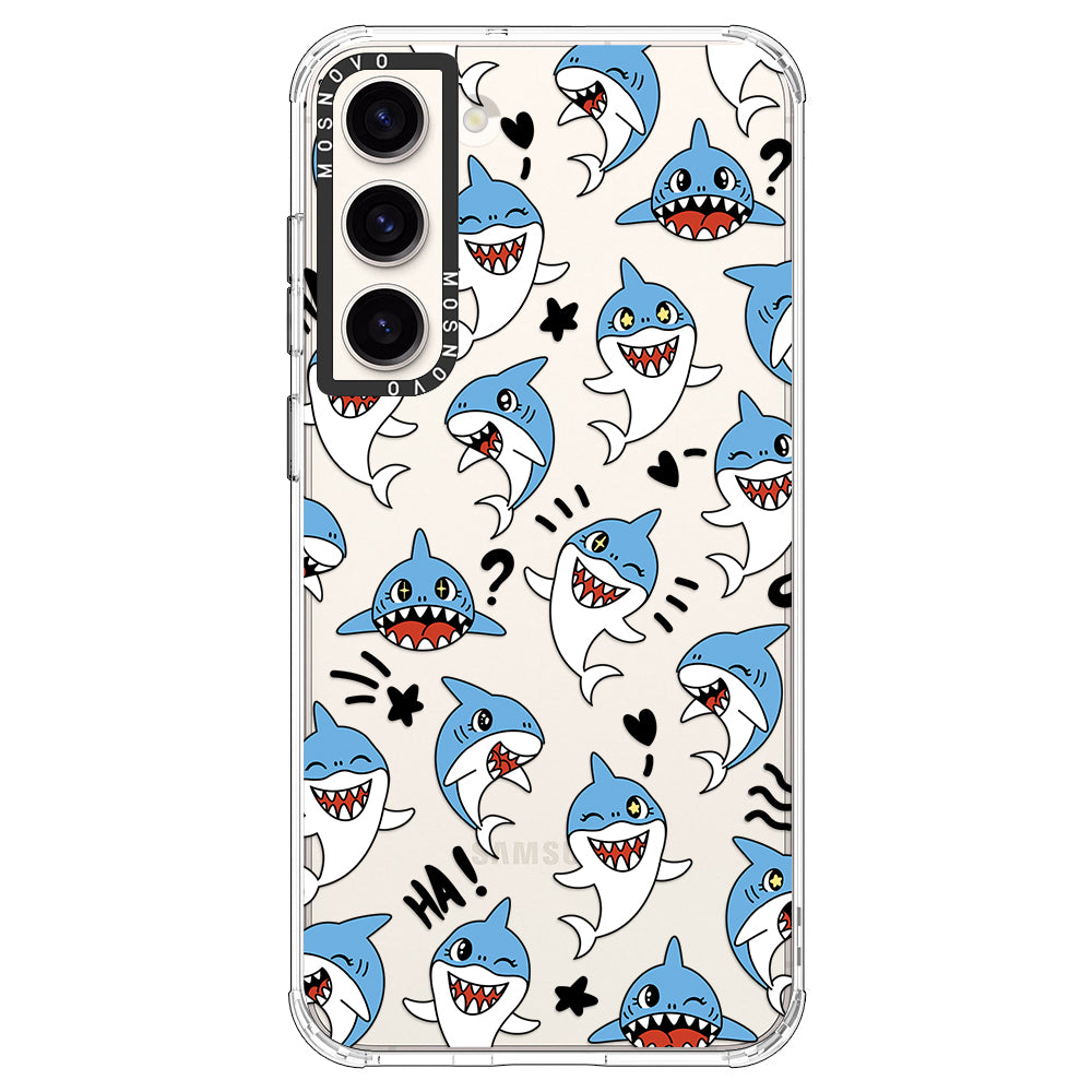 Cute Sharks Phone Case - Samsung Galaxy S23 Plus Case