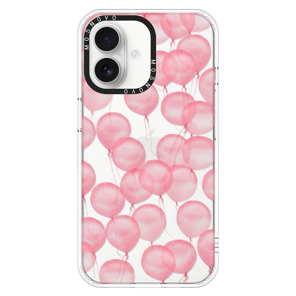 Pink Ballons Phone Case - iPhone 16 Case - MOSNOVO