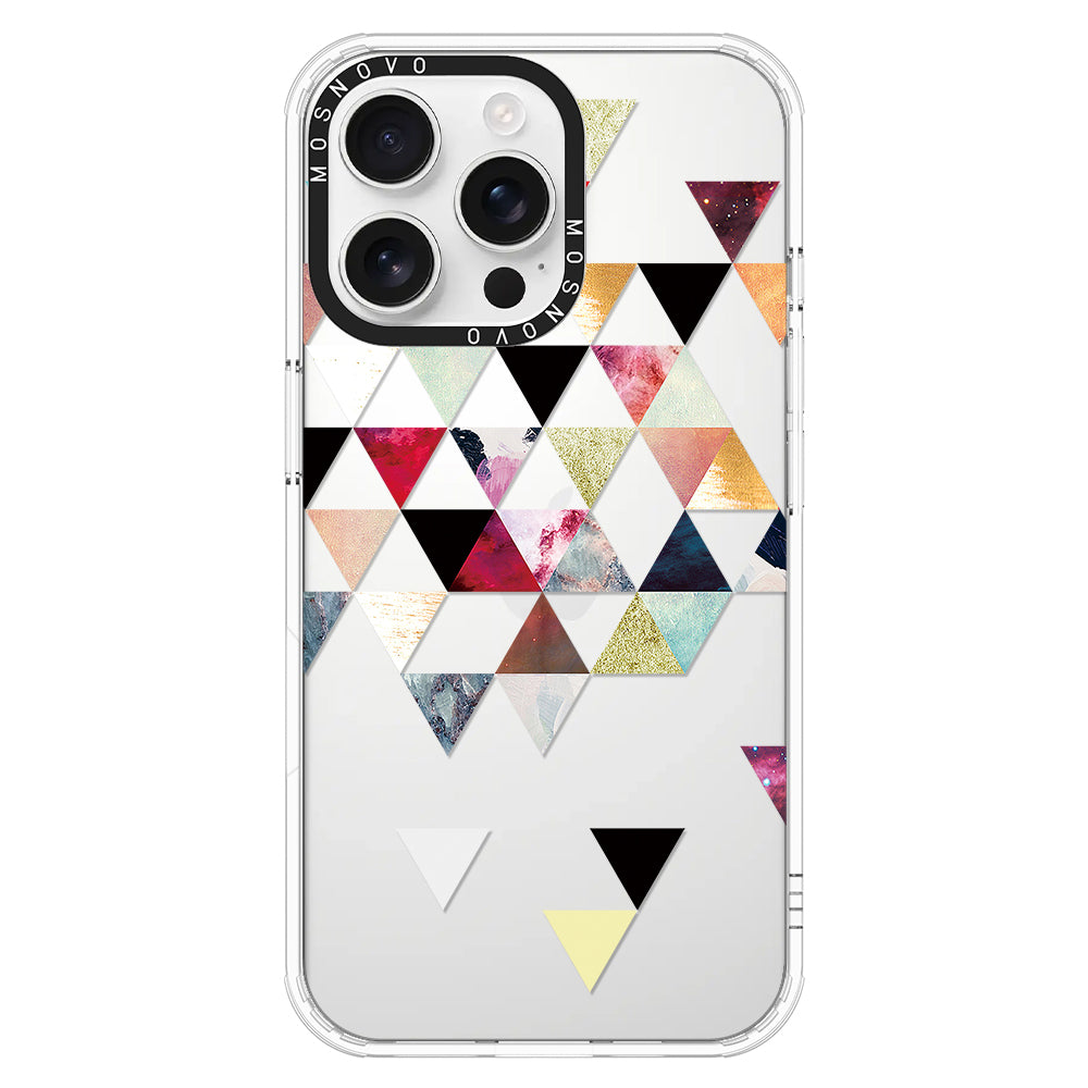 Triangles Stone Marble Phone Case - iPhone 16 Pro Max Case - MOSNOVO