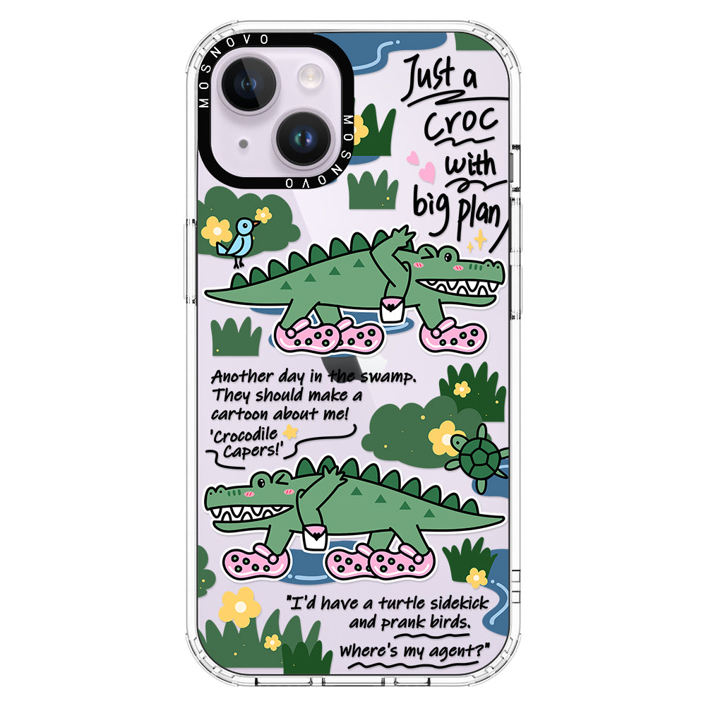 Croc with Big Plan Phone Case - iPhone 14 Plus Case