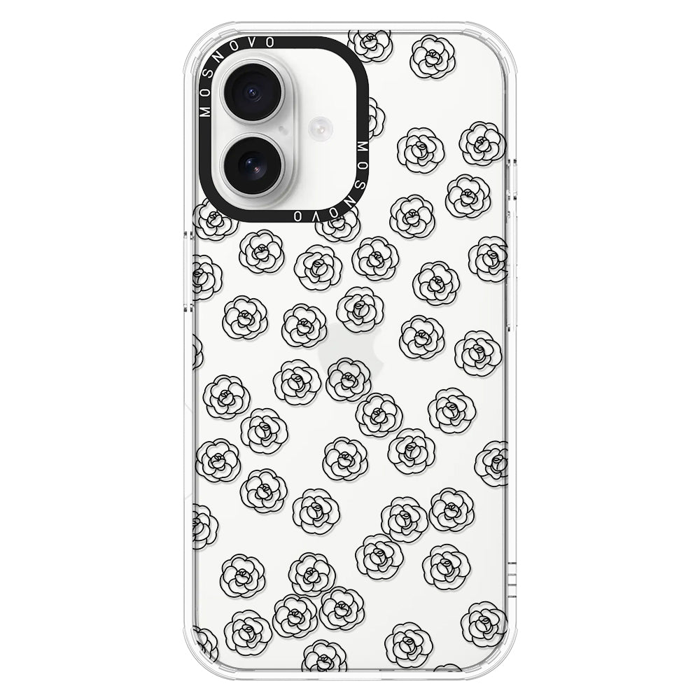 Linear Camelia Flower Phone Case - iPhone 16 Case