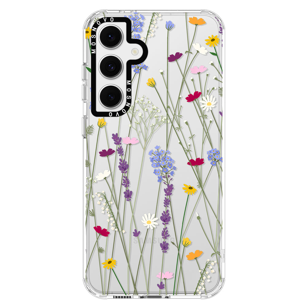 Floral Garden Lavender Daisy Flower Phone Case - Samsung Galaxy S24 FE Case - MOSNOVO