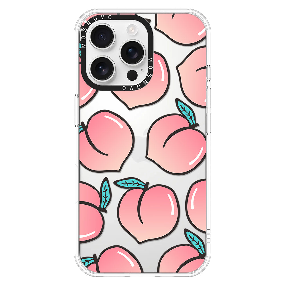 Cute Peach Phone Case - iPhone 16 Pro Max Case - MOSNOVO