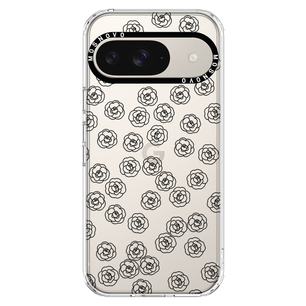 Linear Camelia Flower Phone Case - Google Pixel 9 Case