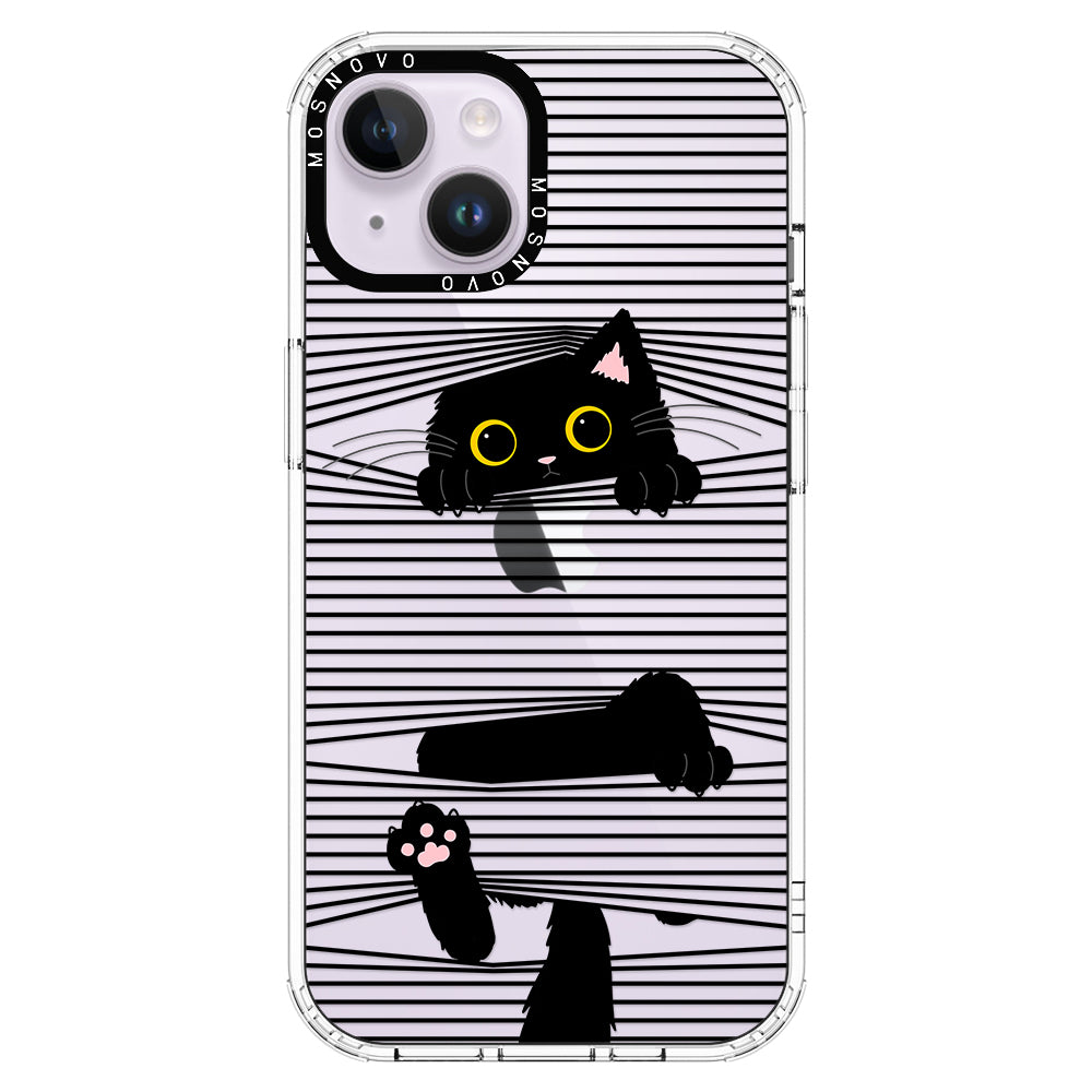 Hidden Black Cat Phone Case - iPhone 14 Plus Case