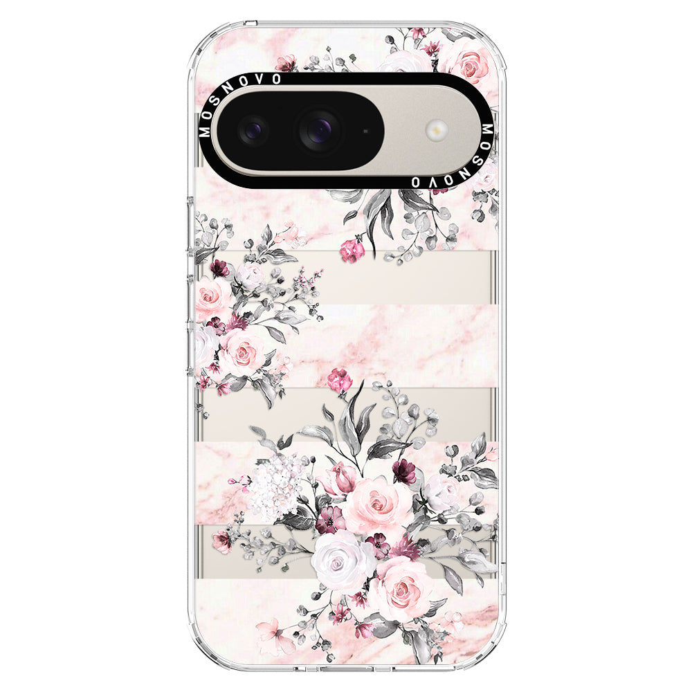 Pink Flower Marble Phone Case - Google Pixel 9 Case