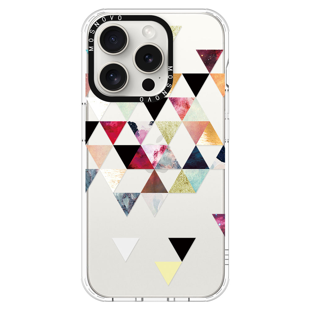 Triangles Stone Marble Phone Case - iPhone 16 Pro Max Case - MOSNOVO