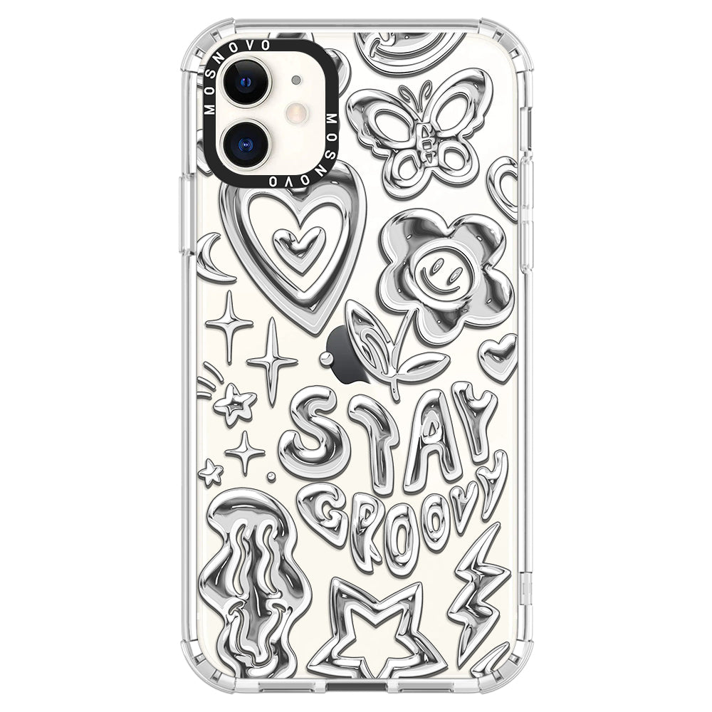 Silver Chrome Art (Flat Print) Phone Case - iPhone 11 Case