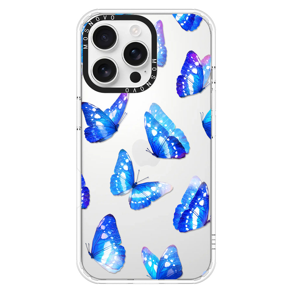 Stunning Blue Butterflies Phone Case - iPhone 16 Pro Max Case - MOSNOVO