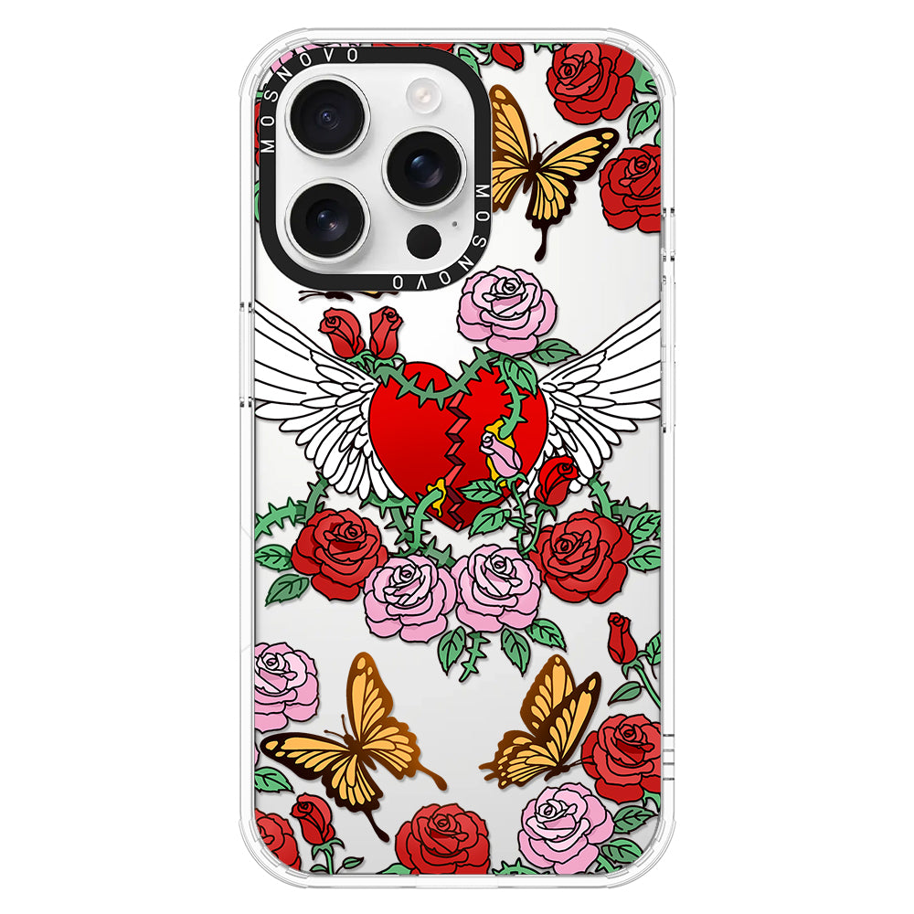 Wing Heart Phone Case - iPhone 16 Pro Max Case - MOSNOVO