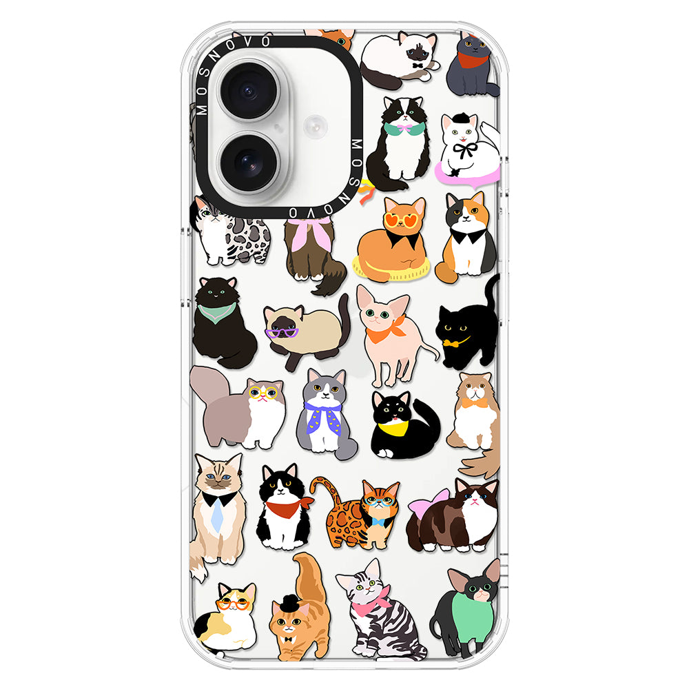 Cute Cat Phone Case - iPhone 16 Case - MOSNOVO