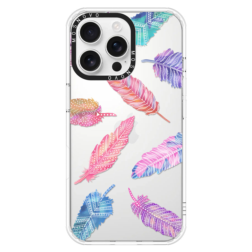 Tribal Feathers Phone Case - iPhone 16 Pro Max Case - MOSNOVO