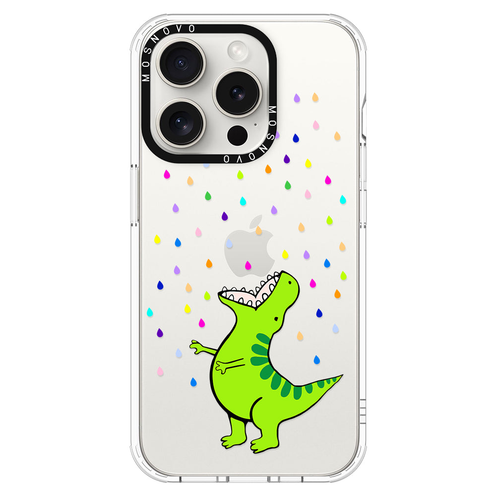 Rainbow Dinosaur Phone Case - iPhone 16 Pro Max Case - MOSNOVO