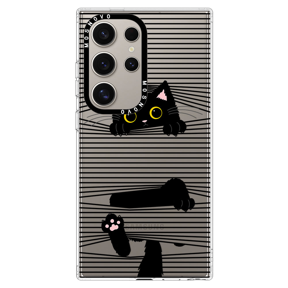 Hidden Black Cat Phone Case - Samsung Galaxy S24 Ultra Case