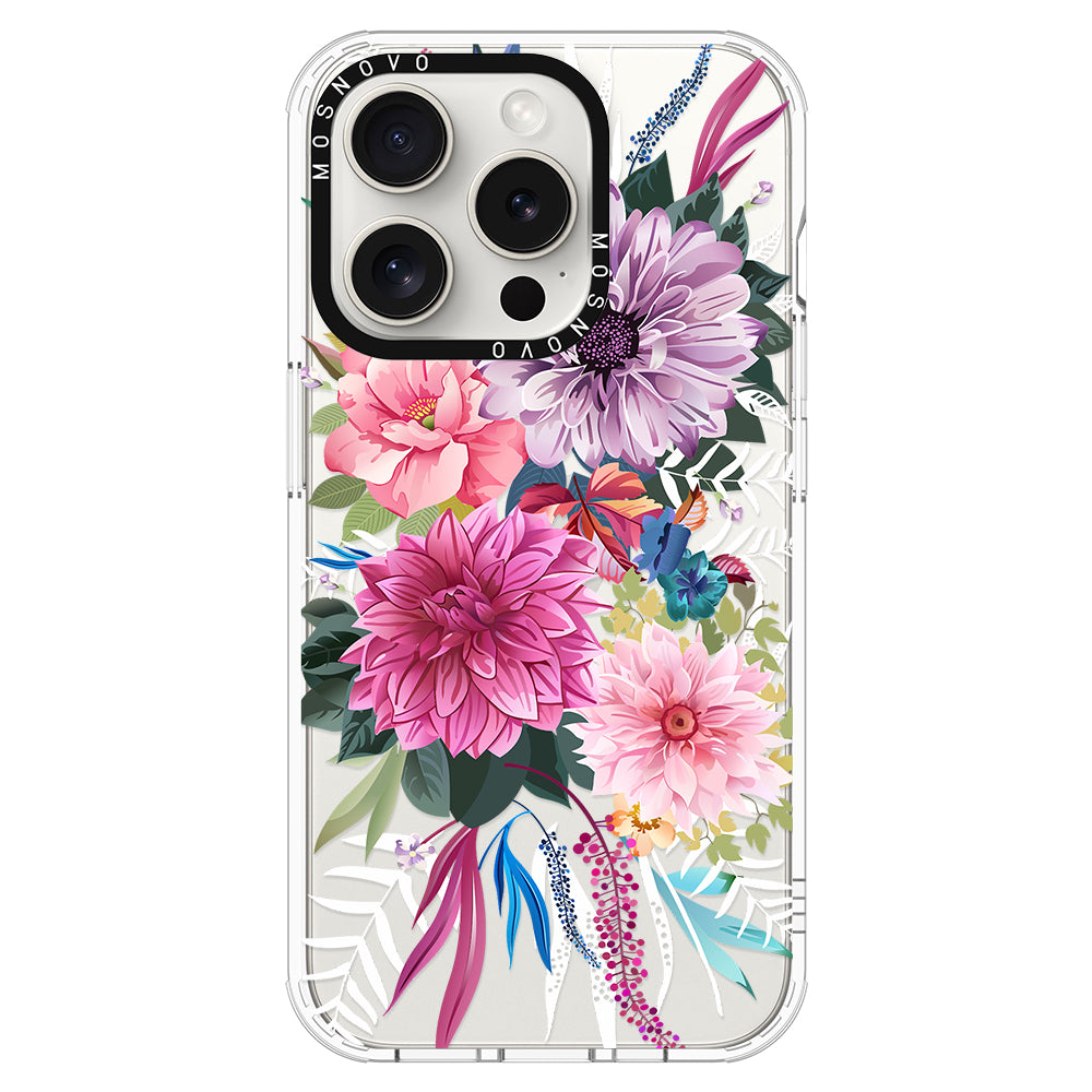 Dahlia Bloom Phone Case - iPhone 16 Pro Max Case - MOSNOVO