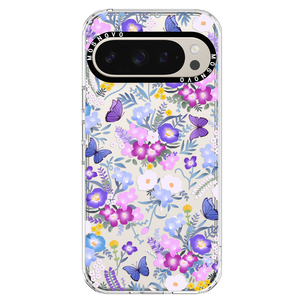 Purple Peri Nemophila Flower Phone Case - Google Pixel 9 Pro Case