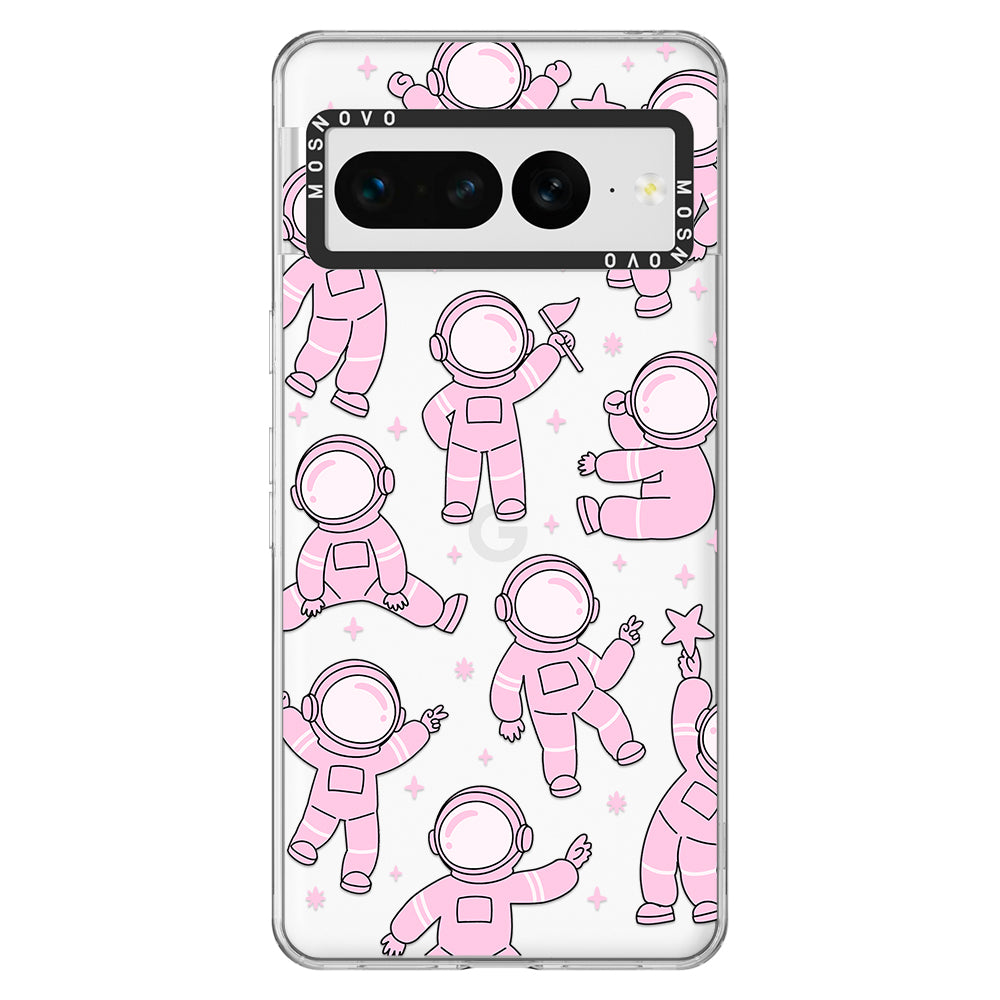 Pink Astronaut Phone Case - Google Pixel 7 Pro Case