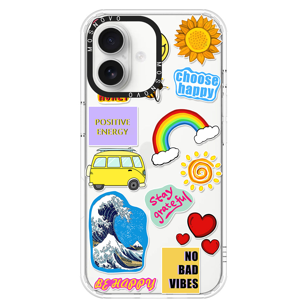 Happy Vibes Phone Case - iPhone 16 Case - MOSNOVO