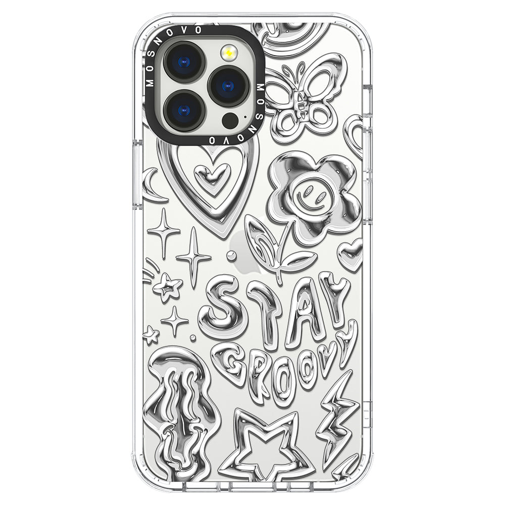 Silver Chrome Art (Flat Print) Phone Case - iPhone 13 Pro Max Case