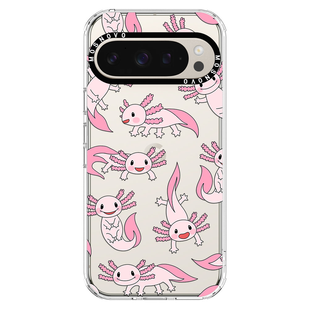 Pink Axolotl Phone Case - Google Pixel 9 Pro XL Case