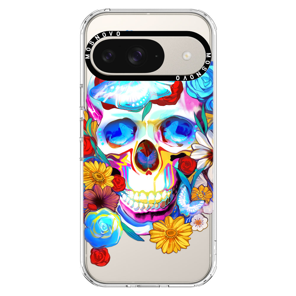 Sugar Flower Skull Phone Case - Google Pixel 9 Case