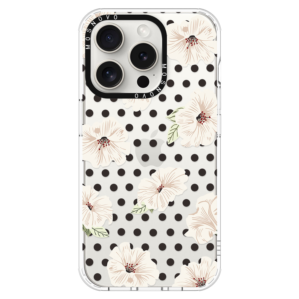 Vintage Hibiscus Flower Phone Case - iPhone 16 Pro Case - MOSNOVO