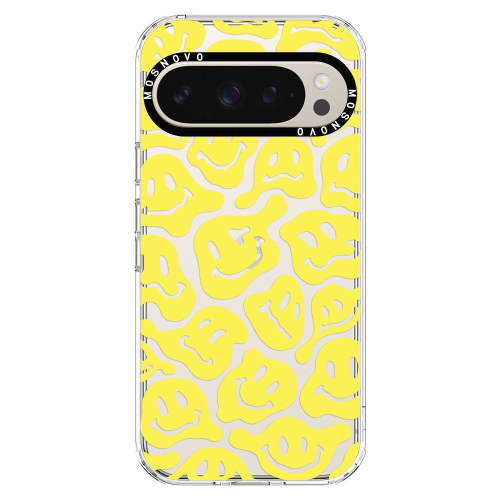 Melted Yellow Smiles Face Phone Case - Google Pixel 9 Pro Case