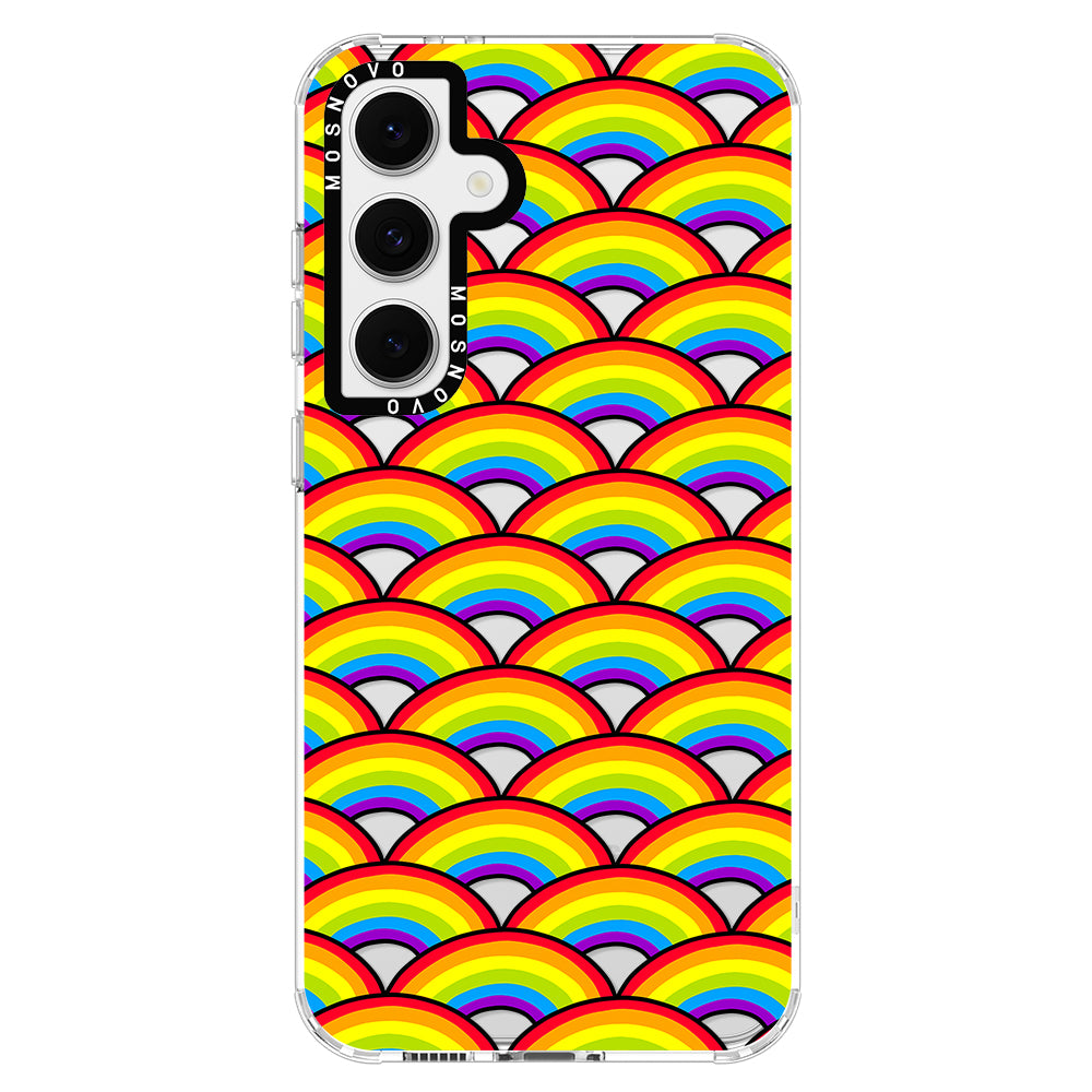 Rainbow Waves Phone Case - Samsung Galaxy S24 FE Case - MOSNOVO