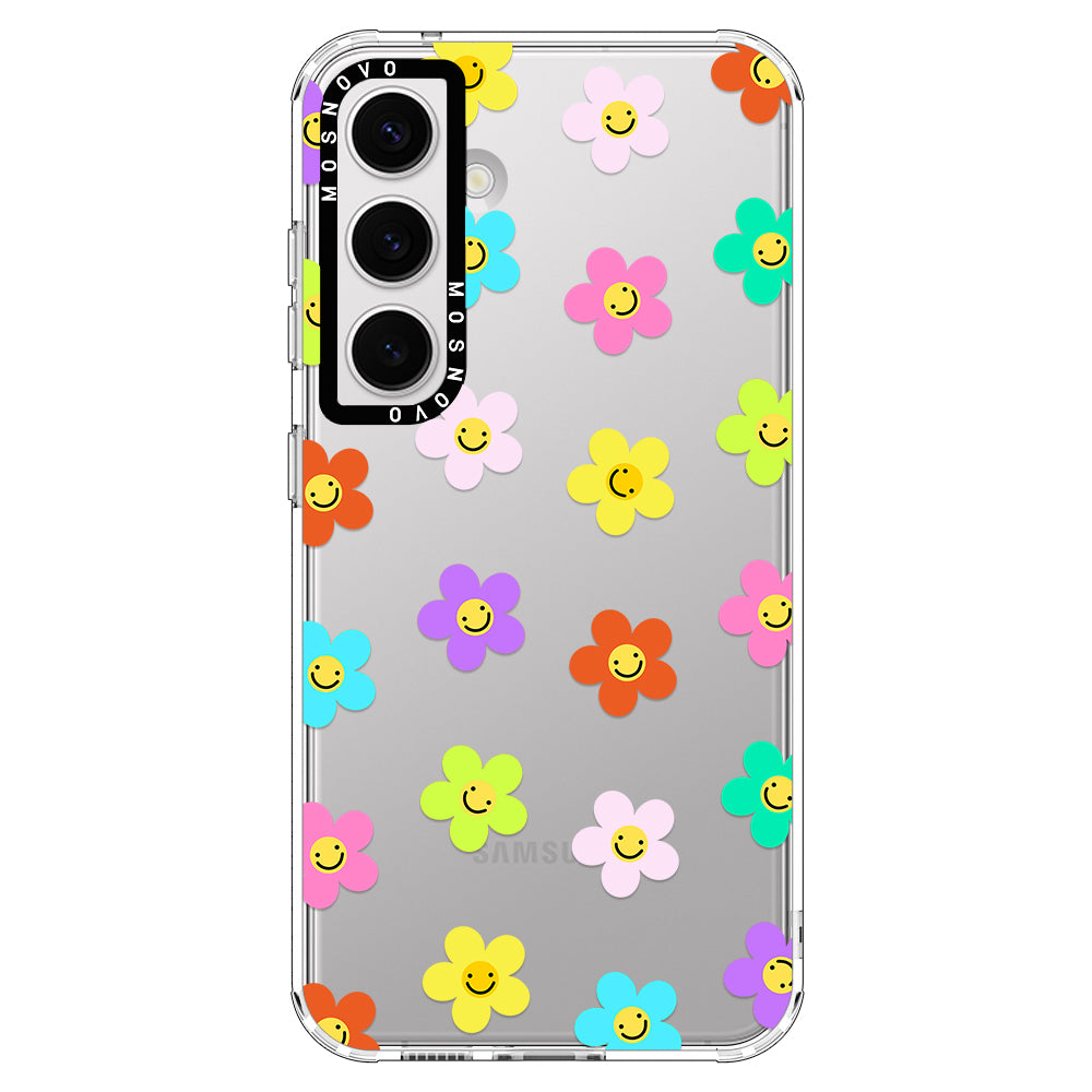 Smile Floral Phone Case - Samsung Galaxy S24 Plus Case