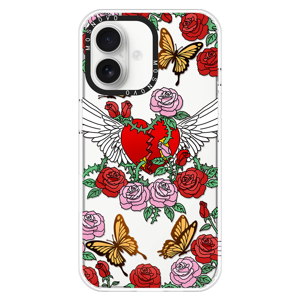 Wing Heart Phone Case - iPhone 16 Plus Case - MOSNOVO