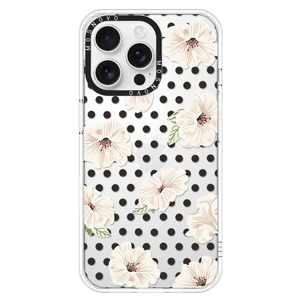 Vintage Hibiscus Flower Phone Case - iPhone 16 Pro Max Case - MOSNOVO