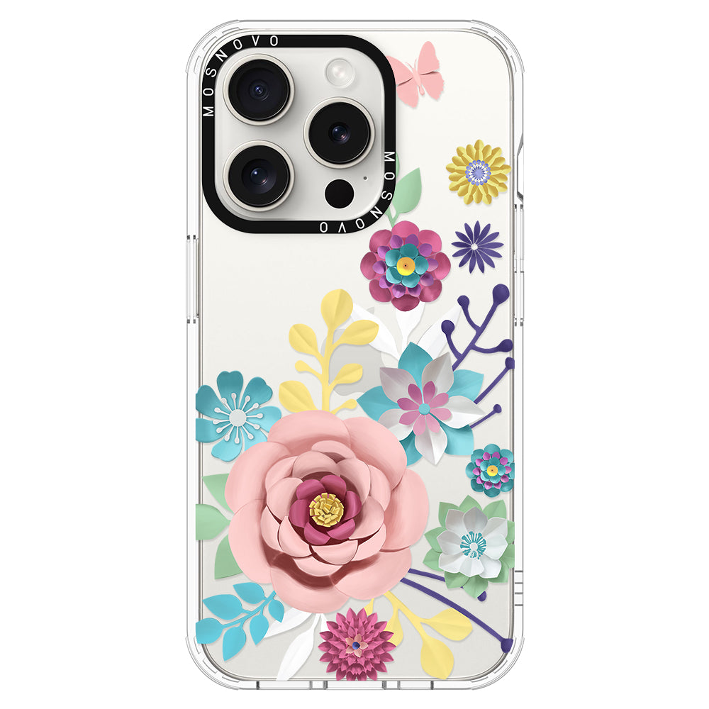 3D Floral Phone Case - iPhone 16 Pro Case - MOSNOVO